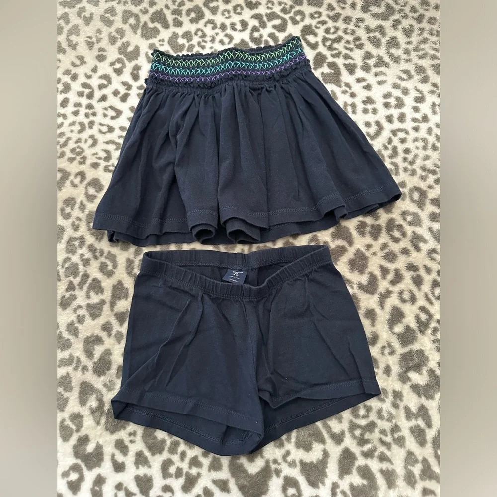 GapKids Smocked Waist Skirt with Shorts in Blue Size XS 4-5
